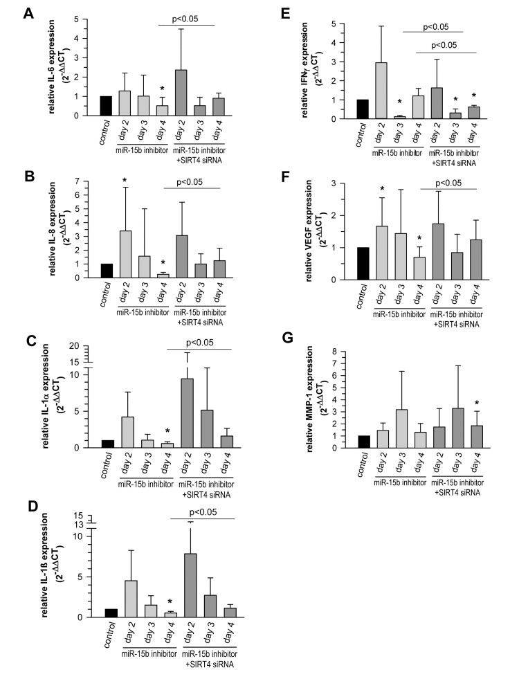 The miR-15b - SIRT4 axis regulates the expression of components of the senescence-associated secretory phenotype (SASP)