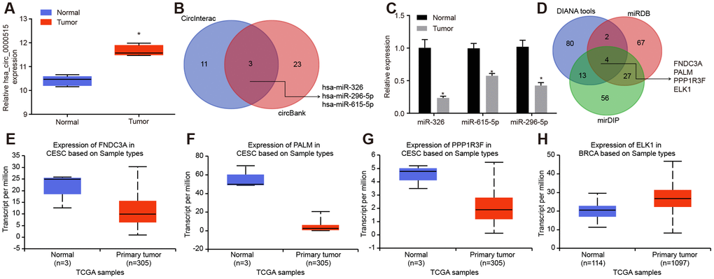 Bioinformatics prediction of the potential molecules (hsa