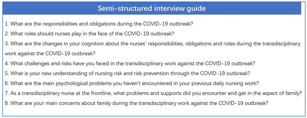 The semi-structured interview guide.